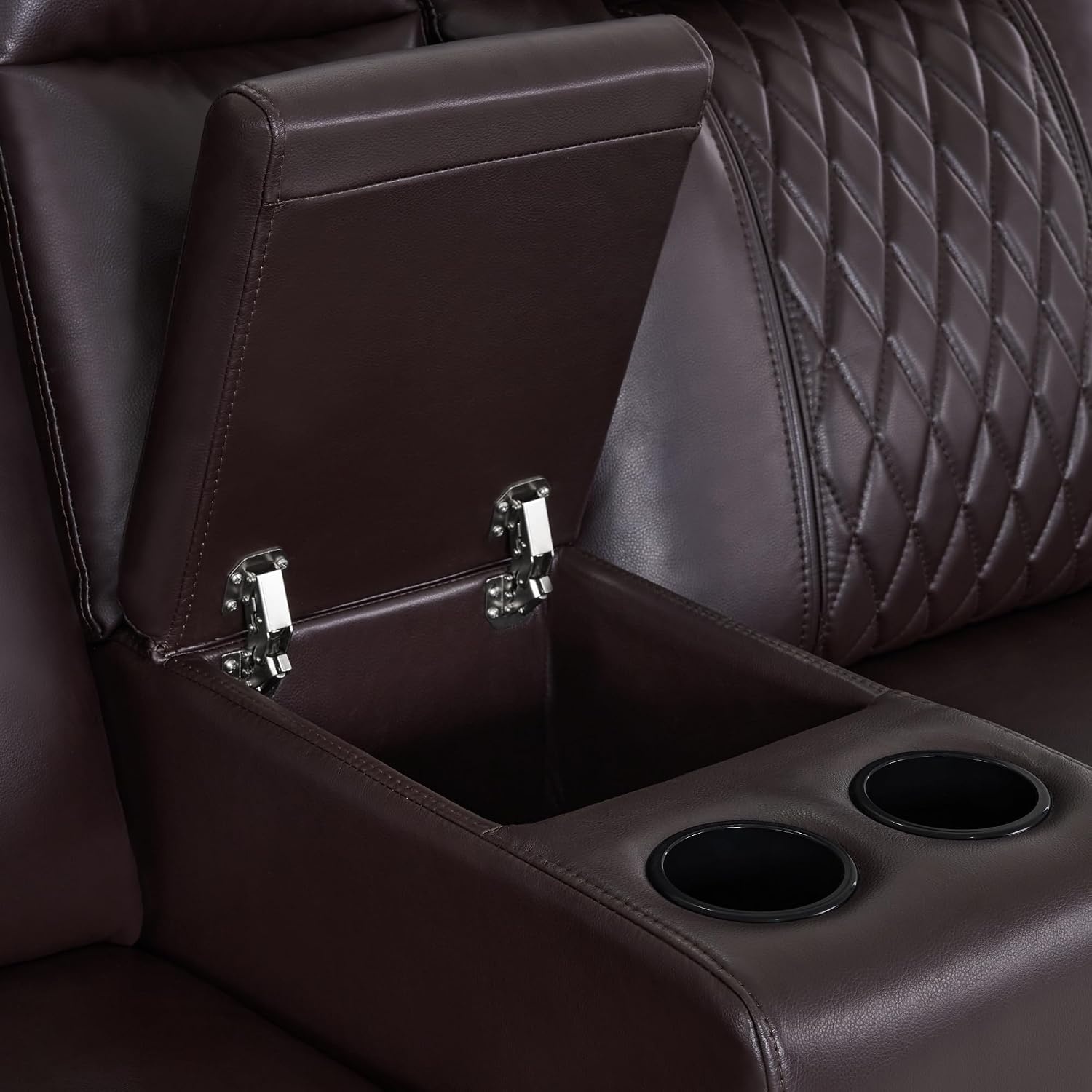 image:imageMCombo 80 Zero Gravity Oversized Power Reclining Loveseat with Adjustable Headrest for Living Room Double Recliner Sofa with USB amp Type C Armrest Storage amp LED Light HTS401SETBrown