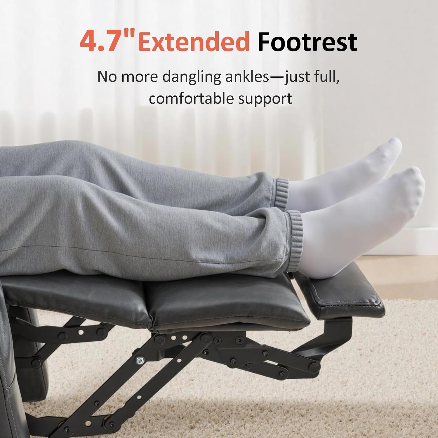 image:imageMCombo Extra Wide Power Lift Recliner Chair for Elderly Lift Chair with Heat and Massage for Big People USBampType C Ports Cup Holders Faux Leather R7045 Grey MediumWideGrey