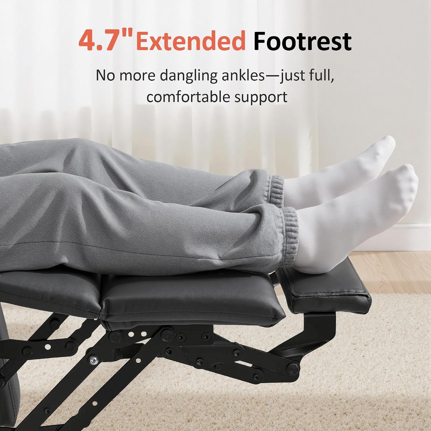 image:imageMCombo Extra Wide Power Lift Recliner Chair for Elderly Lift Chair with Heat and Massage for Big People USBampType C Ports Cup Holders Faux Leather R7045 Grey MediumWideBlack