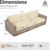 image:imageMCombo 116 Oversized Sectional Couch Sofa with Storage Ottoman PetFriendly Cloud Couch with FSC Certified 26 Deep Seat Sofa for Living Room Chenille S6366 GreyCream