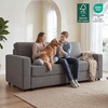 image:imageMCombo 116 Oversized Sectional Couch Sofa with Storage Ottoman PetFriendly Cloud Couch with FSC Certified 26 Deep Seat Sofa for Living Room Chenille S6366 GreyGrey