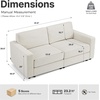 image:imageMCombo 116 Oversized Sectional Couch Sofa with Storage Ottoman PetFriendly Cloud Couch with FSC Certified 26 Deep Seat Sofa for Living Room Chenille S6366 GreyBeige
