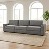 image:imageMCombo 116 Oversized Sectional Couch Sofa with Storage Ottoman PetFriendly Cloud Couch with FSC Certified 26 Deep Seat Sofa for Living Room Chenille S6366 GreyGrey