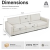 image:imageMCombo 116 Oversized Sectional Couch Sofa with Storage Ottoman PetFriendly Cloud Couch with FSC Certified 26 Deep Seat Sofa for Living Room Chenille S6366 GreyBeige