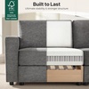 image:imageMCombo 116 Oversized Sectional Couch Sofa with Storage Ottoman PetFriendly Cloud Couch with FSC Certified 26 Deep Seat Sofa for Living Room Chenille S6366 GreyGrey