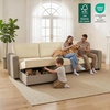 image:imageMCombo 116 Oversized Sectional Couch Sofa with Storage Ottoman PetFriendly Cloud Couch with FSC Certified 26 Deep Seat Sofa for Living Room Chenille S6366 GreyCream