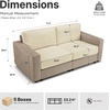 image:imageMCombo 116 Oversized Sectional Couch Sofa with Storage Ottoman PetFriendly Cloud Couch with FSC Certified 26 Deep Seat Sofa for Living Room Chenille S6366 GreyCream