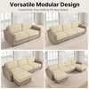 image:imageMCombo 116 Oversized Sectional Couch Sofa with Storage Ottoman PetFriendly Cloud Couch with FSC Certified 26 Deep Seat Sofa for Living Room Chenille S6366 GreyCream