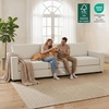 image:imageMCombo 116 Oversized Sectional Couch Sofa with Storage Ottoman PetFriendly Cloud Couch with FSC Certified 26 Deep Seat Sofa for Living Room Chenille S6366 GreyBeige