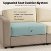 image:imageMCombo 116 Oversized Sectional Couch Sofa with Storage Ottoman PetFriendly Cloud Couch with FSC Certified 26 Deep Seat Sofa for Living Room Chenille S6366 GreyCream