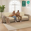 image:imageMCombo 116 Oversized Sectional Couch Sofa with Storage Ottoman PetFriendly Cloud Couch with FSC Certified 26 Deep Seat Sofa for Living Room Chenille S6366 GreyCream
