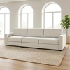 image:imageMCombo 116 Oversized Sectional Couch Sofa with Storage Ottoman PetFriendly Cloud Couch with FSC Certified 26 Deep Seat Sofa for Living Room Chenille S6366 GreyBeige