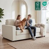 image:imageMCombo 116 Oversized Sectional Couch Sofa with Storage Ottoman PetFriendly Cloud Couch with FSC Certified 26 Deep Seat Sofa for Living Room Chenille S6366 GreyBeige