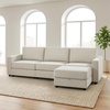 image:imageMCombo 116 Oversized Sectional Couch Sofa with Storage Ottoman PetFriendly Cloud Couch with FSC Certified 26 Deep Seat Sofa for Living Room Chenille S6366 GreyBeige