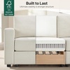 image:imageMCombo 116 Oversized Sectional Couch Sofa with Storage Ottoman PetFriendly Cloud Couch with FSC Certified 26 Deep Seat Sofa for Living Room Chenille S6366 GreyBeige