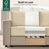 image:imageMCombo 116 Oversized Sectional Couch Sofa with Storage Ottoman PetFriendly Cloud Couch with FSC Certified 26 Deep Seat Sofa for Living Room Chenille S6366 GreyCream