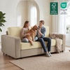 image:imageMCombo 116 Oversized Sectional Couch Sofa with Storage Ottoman PetFriendly Cloud Couch with FSC Certified 26 Deep Seat Sofa for Living Room Chenille S6366 GreyCream
