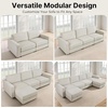 image:imageMCombo 116 Oversized Sectional Couch Sofa with Storage Ottoman PetFriendly Cloud Couch with FSC Certified 26 Deep Seat Sofa for Living Room Chenille S6366 GreyBeige
