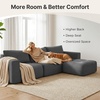 image:imageMCombo 121 Oversized Boneless Sofa with Ottoman Extra Deep Cloud Couch Modular Sectional Sofa Compressed Foam Couch for Living Room SS378 Dark GreyDark Grey