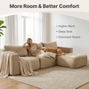 image:imageMCombo 121 Oversized Boneless Sofa with Ottoman Extra Deep Cloud Couch Modular Sectional Sofa Compressed Foam Couch for Living Room SS378 Dark GreyLight Brown