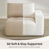 image:imageMCombo 121 Oversized Boneless Sofa with Ottoman Extra Deep Cloud Couch Modular Sectional Sofa Compressed Foam Couch for Living Room SS378 Dark GreyLight Brown