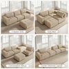 image:imageMCombo 121 Oversized Boneless Sofa with Ottoman Extra Deep Cloud Couch Modular Sectional Sofa Compressed Foam Couch for Living Room SS378 Dark GreyLight Brown