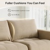 image:imageMCombo 121 Oversized Boneless Sofa with Ottoman Extra Deep Cloud Couch Modular Sectional Sofa Compressed Foam Couch for Living Room SS378 Dark GreyLight Brown