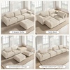 image:imageMCombo 121 Oversized Boneless Sofa with Ottoman Extra Deep Cloud Couch Modular Sectional Sofa Compressed Foam Couch for Living Room SS378 Dark GreyWhite