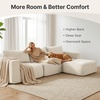 image:imageMCombo 121 Oversized Boneless Sofa with Ottoman Extra Deep Cloud Couch Modular Sectional Sofa Compressed Foam Couch for Living Room SS378 Dark GreyWhite