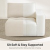 image:imageMCombo 121 Oversized Boneless Sofa with Ottoman Extra Deep Cloud Couch Modular Sectional Sofa Compressed Foam Couch for Living Room SS378 Dark GreyWhite