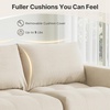 image:imageMCombo 121 Oversized Boneless Sofa with Ottoman Extra Deep Cloud Couch Modular Sectional Sofa Compressed Foam Couch for Living Room SS378 Dark GreyWhite