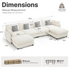 image:imageMCombo 152 Oversized Cloud Sectional Couch Sectional Sofa with FSC Certified U Shaped Couch with Ottoman for Living Room Chenille S0701 BeigeBeige