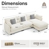image:imageMCombo 152 Oversized Cloud Sectional Couch Sectional Sofa with FSC Certified U Shaped Couch with Ottoman for Living Room Chenille S0701 BeigeBeige