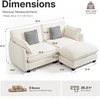 image:imageMCombo 152 Oversized Cloud Sectional Couch Sectional Sofa with FSC Certified U Shaped Couch with Ottoman for Living Room Chenille S0701 BeigeBeige