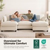 image:imageMCombo 152 Oversized Cloud Sectional Couch Sectional Sofa with FSC Certified U Shaped Couch with Ottoman for Living Room Chenille S0701 BeigeBeige