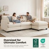 image:imageMCombo 152 Oversized Cloud Sectional Couch Sectional Sofa with FSC Certified U Shaped Couch with Ottoman for Living Room Chenille S0701 BeigeBeige