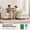image:imageMCombo 152 Oversized Cloud Sectional Couch Sectional Sofa with FSC Certified U Shaped Couch with Ottoman for Living Room Chenille S0701 BeigeBeige