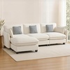 image:imageMCombo 152 Oversized Cloud Sectional Couch Sectional Sofa with FSC Certified U Shaped Couch with Ottoman for Living Room Chenille S0701 BeigeBeige