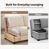 image:imageMCombo 152 Oversized Cloud Sectional Couch Sectional Sofa with FSC Certified U Shaped Couch with Ottoman for Living Room Chenille S0701 BeigeBeige