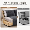 image:imageMCombo 152 Oversized Cloud Sectional Couch Sectional Sofa with FSC Certified U Shaped Couch with Ottoman for Living Room Chenille S0701 BeigeBlack