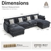 image:imageMCombo 152 Oversized Cloud Sectional Couch Sectional Sofa with FSC Certified U Shaped Couch with Ottoman for Living Room Chenille S0701 BeigeBlack