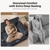 image:imageMCombo 152 Oversized Cloud Sectional Couch Sectional Sofa with FSC Certified U Shaped Couch with Ottoman for Living Room Chenille S0701 BeigeBlack