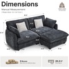 image:imageMCombo 152 Oversized Cloud Sectional Couch Sectional Sofa with FSC Certified U Shaped Couch with Ottoman for Living Room Chenille S0701 BeigeBlack