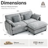 image:imageMCombo 152 Oversized Cloud Sectional Couch Sectional Sofa with FSC Certified U Shaped Couch with Ottoman for Living Room Chenille S0701 BeigeGrey
