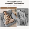 image:imageMCombo 152 Oversized Cloud Sectional Couch Sectional Sofa with FSC Certified U Shaped Couch with Ottoman for Living Room Chenille S0701 BeigeGrey