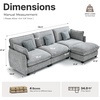 image:imageMCombo 152 Oversized Cloud Sectional Couch Sectional Sofa with FSC Certified U Shaped Couch with Ottoman for Living Room Chenille S0701 BeigeGrey