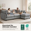 image:imageMCombo 152 Oversized Cloud Sectional Couch Sectional Sofa with FSC Certified U Shaped Couch with Ottoman for Living Room Chenille S0701 BeigeGrey