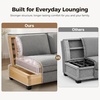 image:imageMCombo 152 Oversized Cloud Sectional Couch Sectional Sofa with FSC Certified U Shaped Couch with Ottoman for Living Room Chenille S0701 BeigeGrey