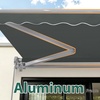 image:imageMCombo 2YearNonFading 8 x 7ft Retractable Patio Awning Fully Assembled Manual Sunshade with Aluminum Frame 100 Acrylic Fabric Outdoor Window Awning for Deck Balcony Yard Beige 8 x 7ftDark Grey