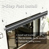 image:imageMCombo 2YearNonFading 8 x 7ft Retractable Patio Awning Fully Assembled Manual Sunshade with Aluminum Frame 100 Acrylic Fabric Outdoor Window Awning for Deck Balcony Yard Beige 8 x 7ftDark Grey